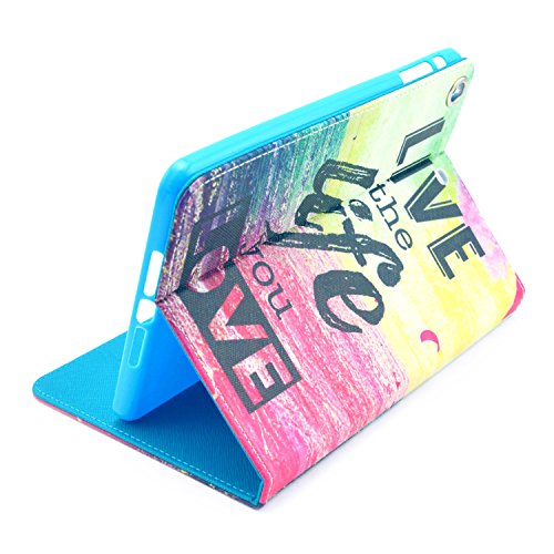 iPad Air Hülle, Deenor Love Life Design PU Leder Abdeckung Stand Flip Schutzhülle Hülle für Apple iPad Air (2013 Version). (Love Life) - 3