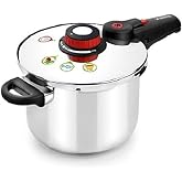 MONIX Selecta | Quick Pressure Cooker 7 Litres, Automatic Closing | Food Selection System and Automatic Closing, 18/10 Stainl