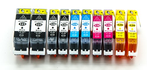 Koala Tintenpatronen/Druckerpatronen 10er Multipack Ersatz für Canon PGI-525 / CLI-526 kompatibel mit Canon Pixma MX885, MX895, IP4850, IP4950, IX6550, MG5150, MG5250, MG5340, MG5350, MG6150, MG6250, MG8150, MG8240, MG8250, MX715, MX884 (2*Schwarz, 2*Foto-schwarz, 2*Cyan, 2*Magenta, 2*Gelb) - 2