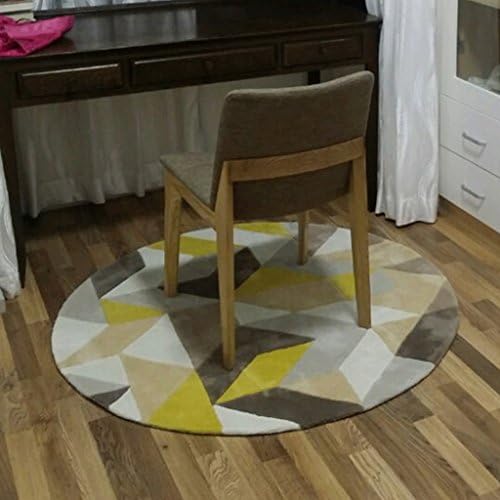 Longshien carpet Fashion Black And White Circular Carpet Living Room Coffee Table Large Carpet Bedroom Study Room Map Room Carpet Chinese Door mats ( Color : A , Size : 160cm Diameter Round )