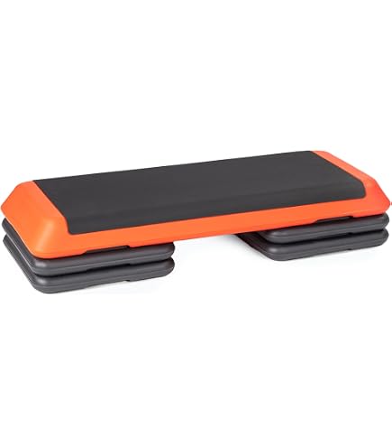 Stepper Aérobic GORILLA SPORTS – Hauteur Réglable 3 Niveaux, Antidérapant, Charge Max 300kg, Modèle XL Ou XS – Fitness Maison