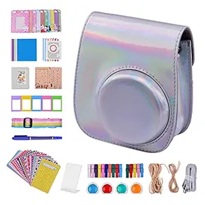 Honeytecs 12-in-1 Instant Camera Accessories Bundle Kit Compatible with Fujifilm Instax Mini 11 Including Camera Bag/Camera Strap/Photo Album/Photo Clips/Photo Frame/Hanging String/Stickers