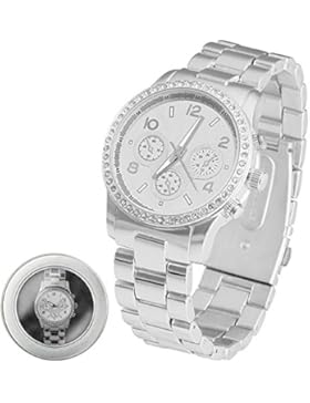 Taffstyle® Elegante Damenarmbanduhr Analog Uhr Designer Strass Kristall Zirkonia Damenuhr Chronograph Armbanduhr...