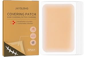 BIZZICO Lot de 6 autocollants de dissimulation de tatouage pour cicatrices de peau, patch ultra fin, respirant et imperméable pour dissimuler la peau