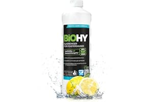 ‎BIOHY BiOHY Glasreiniger für Fenstersauger (1l Flasche) | Fensterreiniger Konzentrat für alle Fenstersauger | Bio Reinigungsmittel sorgt für streifenfreien Glanz | Glasreiniger | Fensterputzmittel