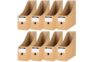‎KOOGEL Koogel Zeitschriftensammler aus Kraftpapier, 8 Stück Stehsammler Pappe Zeitschriftenständer Aktenhalter für Datei Ordner Schreibwaren Bürobedarf