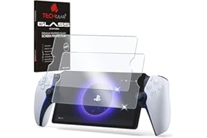 TECHGEAR Antyodblaskowa szklana osłona do PS Portal (2 szt.) matowe osłony ekranu ze szkła hartowanego [twardość 9H] [odporne na zarysowania] [bez pęcherzyków powietrza] do pilota Sony PlayStation