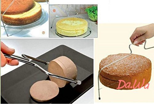 Da.Wa Doppellinie Verstellbare Edelstahl Metall Kuchen Cut Werkzeuge,33 cm x 16 cm - 6