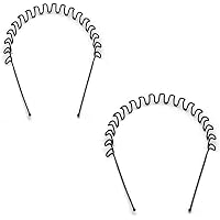 Smile-N-Style-Essentials - (Pack of 2) zigzag hair band wave hair band Metal hair band for men