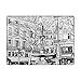 Produktbild DEZIRO City Fountain Sketching Fußmatte Outdoor Teppich Teppich Fußmatten Anti-Rutsch Schuhe Schaber Home Dec, Polyester, 1, 63 x 48 inch
