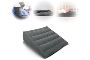 Nevife Aufblasbares Keilkissen für Reflux, Anti-Schnarchen, Säurereflux und GERD. Positionierung Keilkissen für Knie, Arm, Schwangerschaft und Seitenschwellungen.(Grau)