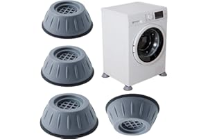LSYDGN Vibration Dämpfer Pads,Anti Rutsch Waschmaschine Fußpolster,Universal Anti Vibration Pad waschmaschine Füße für Trockner Kühlschrank,GeräUschreduzierende,4 Stück(Grey)