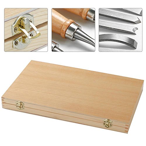 Yahee Stechbeitel Set Stemmeisen Holz Werkzeug mit Koffer 12-tlg. - 5