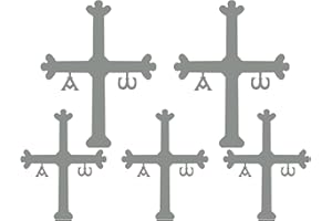 CUAC REVOLUTION 5 x Cruz Victoria Asturias Vinilo Pegatina Adhesivo Coche Moto ASTURIANA Decal (Gris Claro)