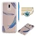 Produktbild Hülle für Huawei Mate 10 Lite,SKYXD Schönes Elegantes Blaue Feder Malerei Muster Feder Series Premium Transparent Schutzhülle Soft Flex TPU Silikon Ultra Dünn Durchsichtige Beauty Protective Handyhülle für Huawei Mate 10 Lite