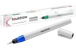 Liquidraw Stylos à dessin technique pour artistes 0,4 mm, rechargeables
