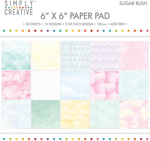 Simply Creative Sugar Rush Paper Pad 6"X6" (15 Designs, FSC)