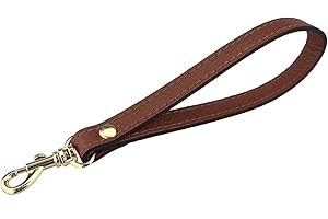 VanEnjoy Genuine Leather Keychain Wristlet Keychain Strap for Wallet Purse Clutch Cellphone Wristlet Key(Key Lock)