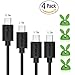 Price comparison product image Micro USB Charger Cable,(4-Pack)Super Long Cable Durable and Fast Charging and Syncing Cord with Wire Cute Cord Drop Clips Cable Holder Straps Manager Keeper for Android Samsung Smartphone Tablet