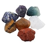 mookaitedecor 7 Chakra Stones Rough Raw Natural Crystals Healing for Chakras Balancing Meditation Reiki Decoration