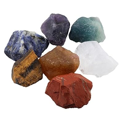mookaitedecor 7 Chakra Stones Rough Raw Natural Crystals Healing for Chakras Balancing Meditation Reiki Decoration