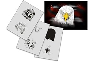UMR-Design AS-198 Eagle Airbrushschablone Step by Step Grösse M