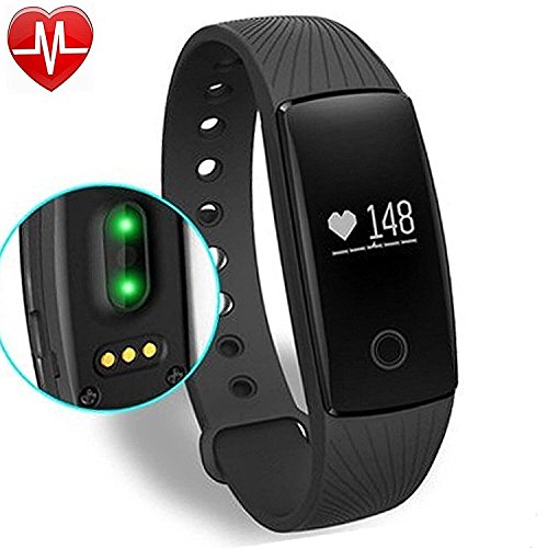 Fitness Armband ,Fitness-Tracker Activity Tracker Sport-Armband mit Schrittzähler,Herzfrequenz-Monitor, Schlafanalyse Smartband (Schwarz)