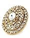 Bindhani Traditional & Ethnic Gold Plated Finger Ring For Women (Adjustable, White) RS.198.00