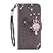 Produktbild Bear Village® Galaxy S10 Hülle, Brieftasche Leder Schutzhülle mit Kartenfach, Eule Magnet Verschluss Klapp Ständer Hülle für Samsung Galaxy S10, Grau