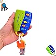 AMERTEER Kids Keys Toy with Musical Smart Remote, Realistic Toddler Key Set with Sounds & Lights, Fun & Educational Travel Play Toy for Kids