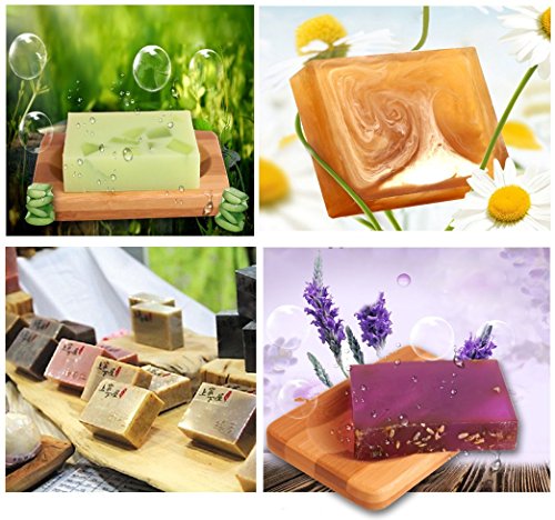 Joyoldelf 6 Hohlräume Rechteck Silikon Handgemachte, Seife Formen Kuchenform, Eiswürfelbehälter,Satz von 2, Rosa - 5