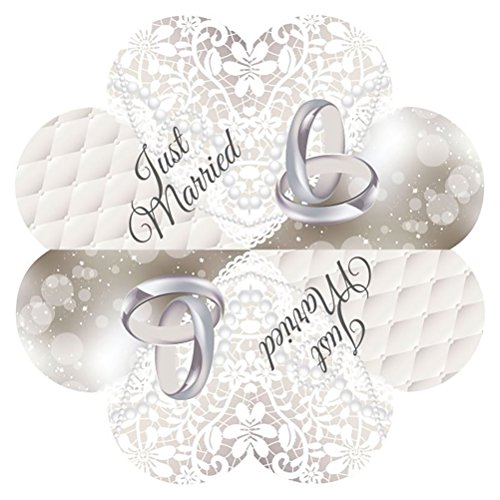 Folat - Servietten *Just Married* Herzform, 20 Stück