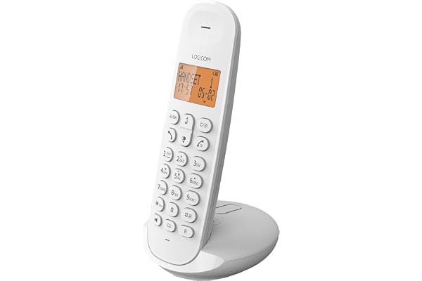 Logicom ILOA 155T Téléphone Fixe sans Fil avec Répondeur Enregistreur - Solo - Téléphones analogiques et dect - Blanc