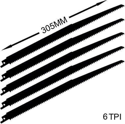 5 HCS 305MM RECIPROCATING RECIP SABRE SAW BLADES 6 TPI FOR WOOD &amp; PVC
