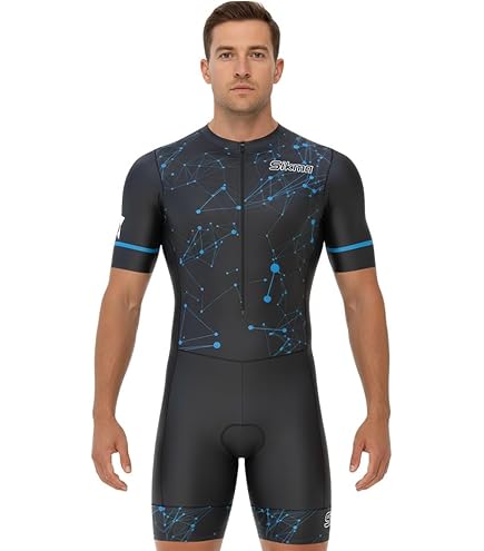 Costumes de triathlon CGLRybO hommes une pièce manches courtes trisuits