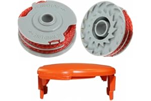 Oniissy Strimmer Trimmer Spool & Line For Flymo Contour 500 Power Plus 500 & 500XT, Replacement Strimmer Head Cover And Complete Spool And Line