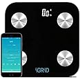 iGRiD Smart Bluetooth BMI Weight Machine for Body Weight, 17 Essential Parameters with ALFit App, Body Fat Analyzer, Full Body Composition Scale with LED Light, Lightweight & Portable, 1-Year Warranty