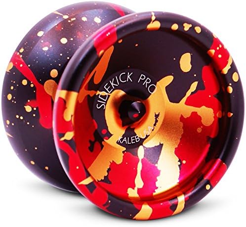 Sidekick Yoyo Black Red Gold Splashes Professional Aluminum Pro 7S