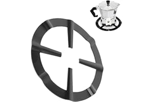 AGATIGE Gasherd-Wok-Ring, rostfreies Eisen, rutschfester Herdbrenner, Moka-Topf, Gasherd-Reduzierstück, italienischer Kaffeemaschinenhalter, Herdständer für Gasherde, Eisen, 13,3 x 13,3 x 0,3 cm