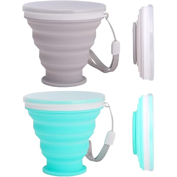 Tasse Pliable,Mug à Café Portable Pliable Retractable Avec Couvercle