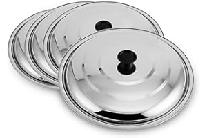 ZiStarlilife Dimensions du couvercle : 32 cm, 34 cm, 36 cm, 38 cm, 40 cm culinaire, en acier inoxydable pour poêles plates, poêles, wok (38 cm)