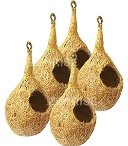 ZENRISE BN03 Coco Fiber Bird Nest House (Beige) - 5 Piece