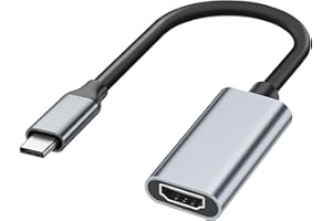QKEINV USB C to HDMI Adapter, Type-C to HDMI 4K Adapter, 4K@30Hz Thunderbolt 3/4, Sturdy Aluminum&Nylon Type C to HDMI Converter for iPhone 16/15, MacBook Pro/Air, iPad Pro, Samsung Galaxy S24, Dell XPS
