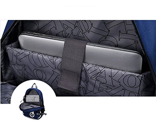 # 8801 Neues Modell 8-shape Oxford Rucksack 53,3 cm Rucksack Laptop Rucksack für 33 cm 35,6 cm 39,6 cm Notebook Rucksack für Herren schwarz schwarz - 2