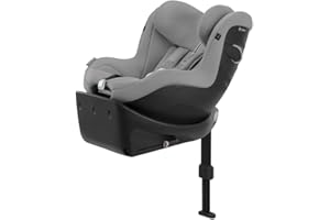 CYBEX Gold Kinder-Autositz Sirona Gi i-Size Plus inkl. Base, Ab ca. 3 Monaten bis 4 Jahre (Ab Geburt mit Neugeboreneneinlage), Max. 20 kg, 61 - 105 cm (Ab 40 cm mit Neugeboreneneinlage), Stone Grey