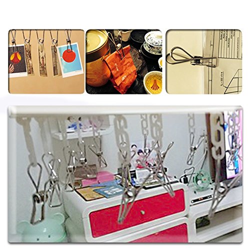 zesgood Edelstahl Lange Liste Wäschekorb Wäscheklammern, Set 60 - 7