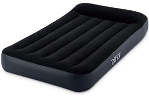 ‎INTEX Intex 64141 Dura Beam Pillow Rest Einzelmatratze mit Fiber Tech-Technologie, ohne elektrische Pumpe, 99 x 191 x 25 cm Schwarz California King