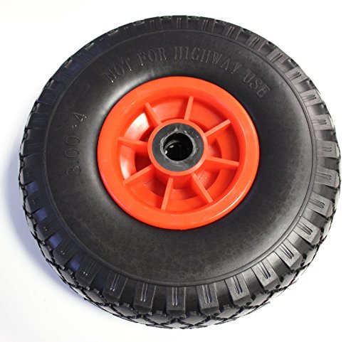 2x Sackkarrenrad Pannensicher 260mm 3.00-4 PU Sackkarre Ersatzrad Rad Reifen - 4