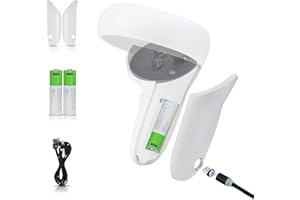 RCGEEK HiBloks Magnetic Controllers Charging for Oculus Quest 2, Charging Dock Replacement Parts Kit for Oculus Quest 2 Accessories with 2 Rechergeable Batteries, Battery Cover and USB-C Charger Cable