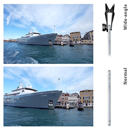 AUKEY Kit Lentes de Mov  l 3 en 1 Clip On con Lente Fisheye Objetivo de 180 Grados   0 67X Gran Angular Lente   10X Macro Lente para iPhone 6   6 Plus   5S   5   HTC  etc